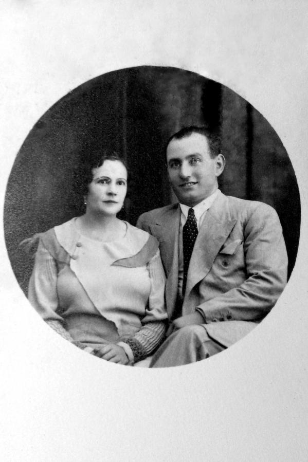 Juan González Mosquera y su esposa