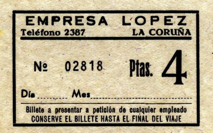 Billetes Empresa López