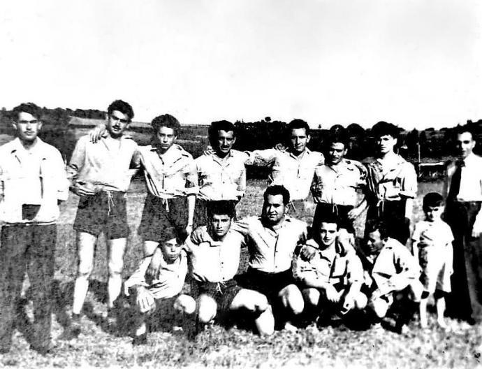 Equipo de fútbol. Agosto 1950